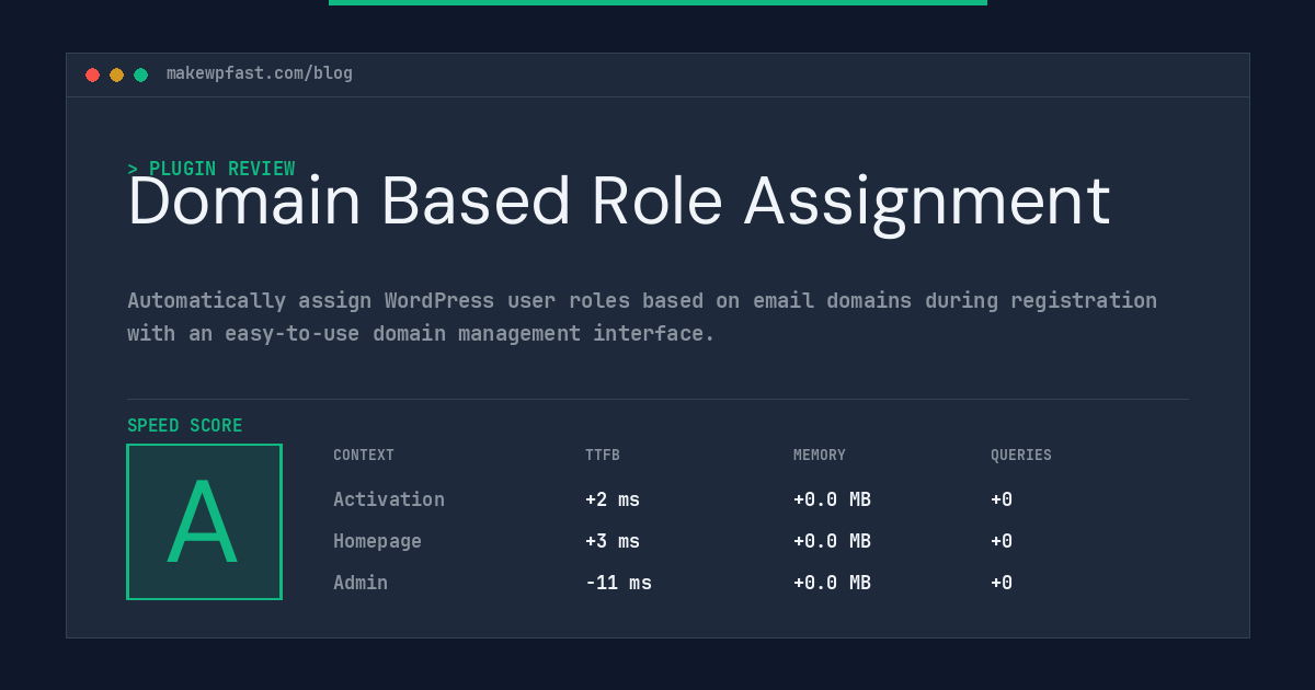 Domain Based Role Assignment - MakeWPFast