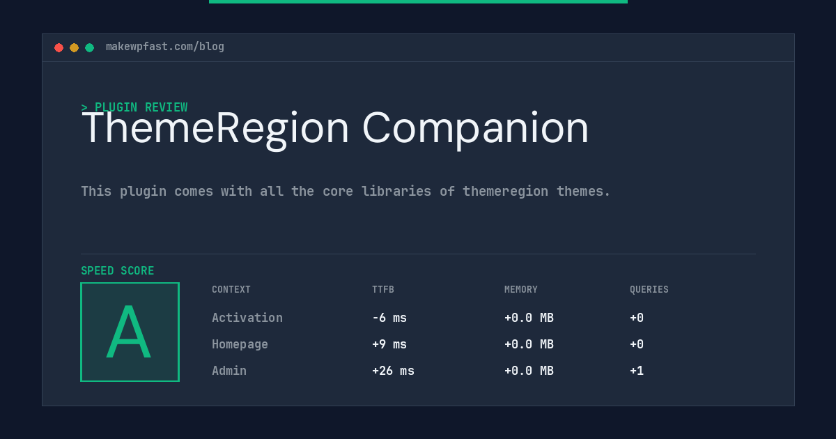 ThemeRegion Companion - MakeWPFast