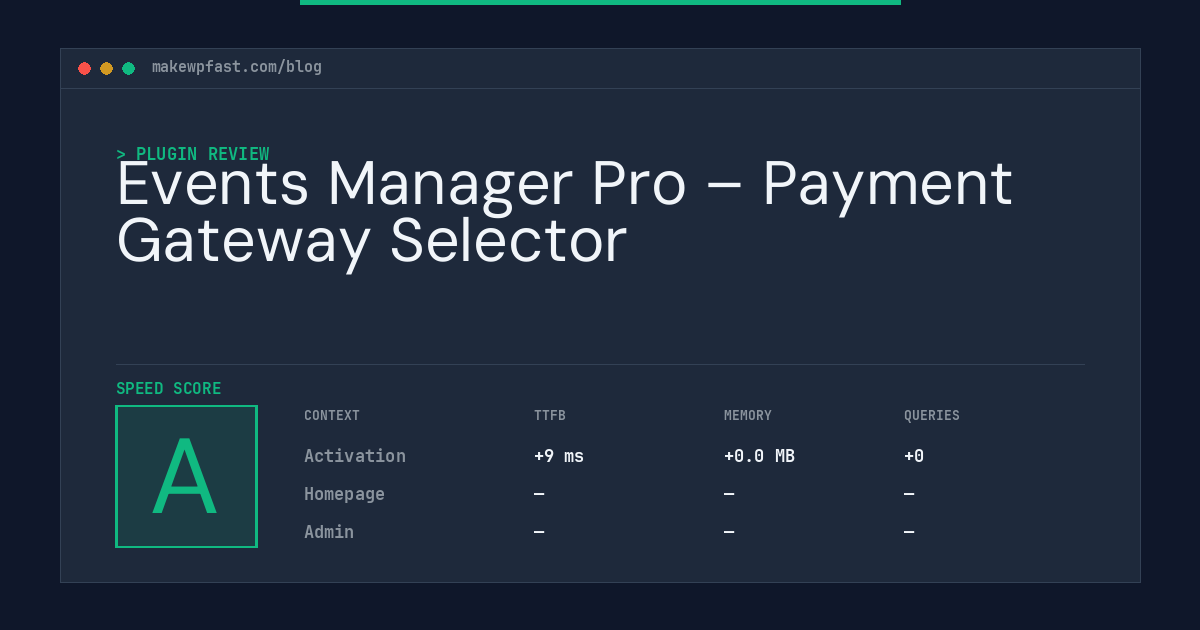 Events Manager Pro – Payment Gateway Selector - MakeWPFast