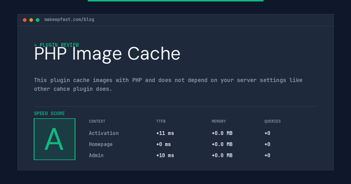 PHP Image Cache - MakeWPFast
