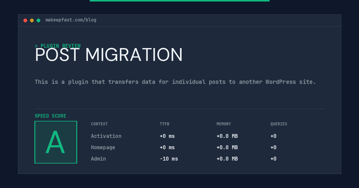 POST MIGRATION - MakeWPFast