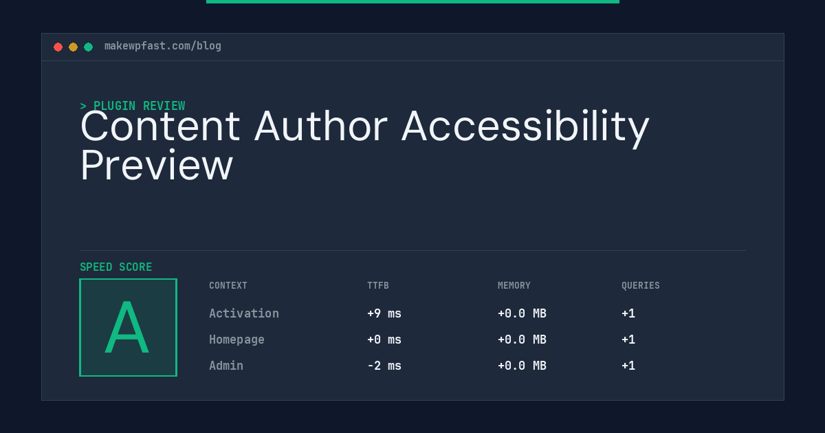 Content Author Accessibility Preview - MakeWPFast