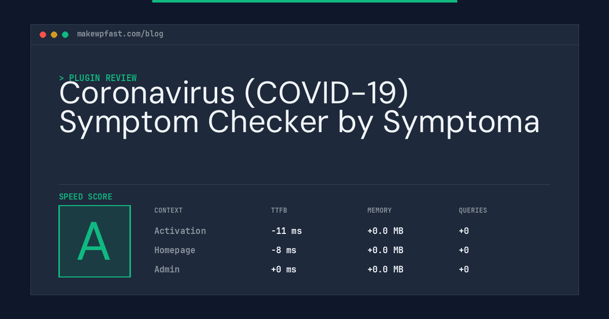 Coronavirus (COVID-19) Symptom Checker by Symptoma - MakeWPFast