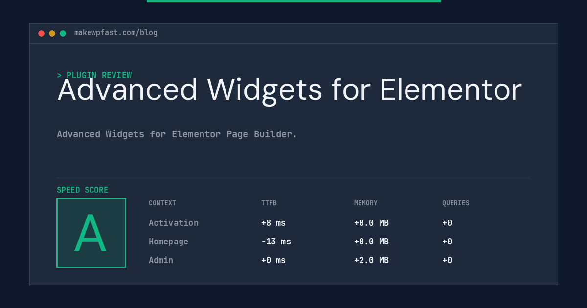 Advanced Widgets for Elementor - MakeWPFast