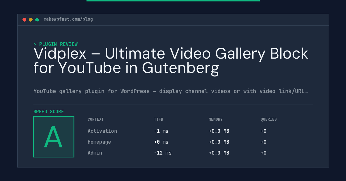 Vidplex – Ultimate Video Gallery Block for YouTube in Gutenberg - MakeWPFast