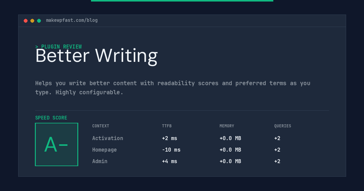 Better Writing - MakeWPFast