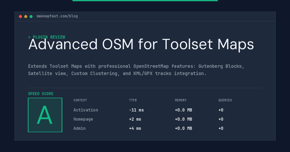 Advanced OSM for Toolset Maps - MakeWPFast