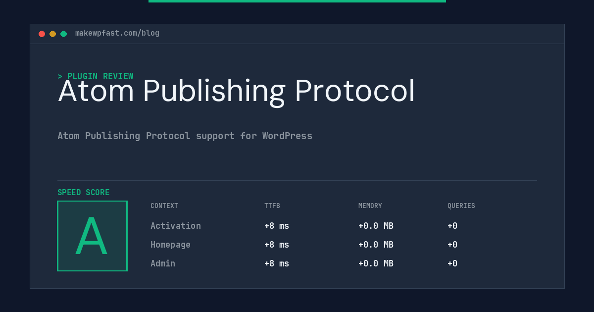Atom Publishing Protocol - MakeWPFast