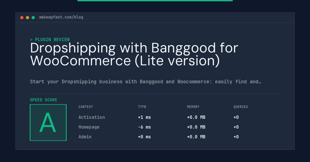 Dropshipping with Banggood for WooCommerce (Lite version) - MakeWPFast