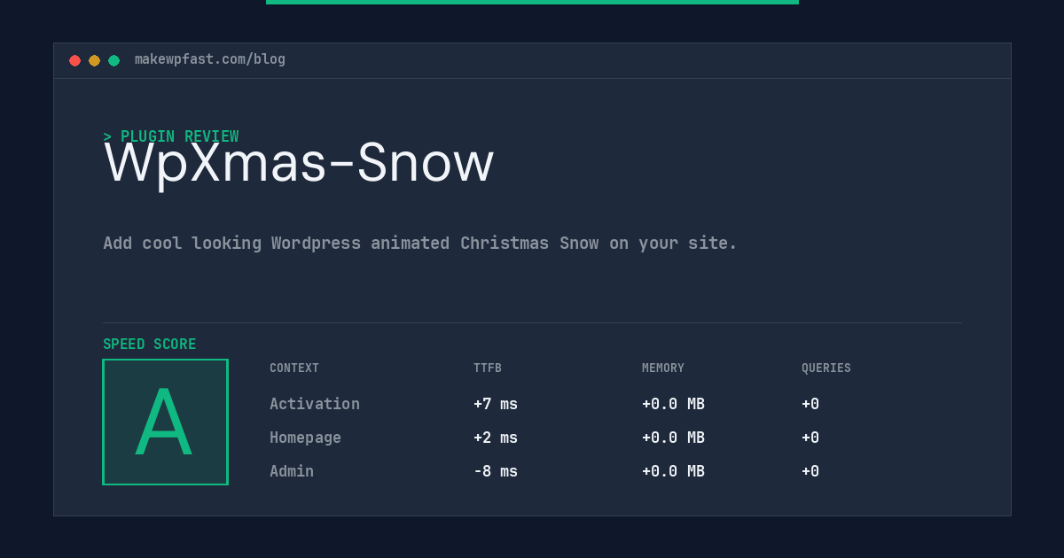 WpXmas-Snow - MakeWPFast