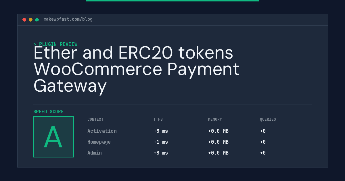 Ether and ERC20 tokens WooCommerce Payment Gateway - MakeWPFast
