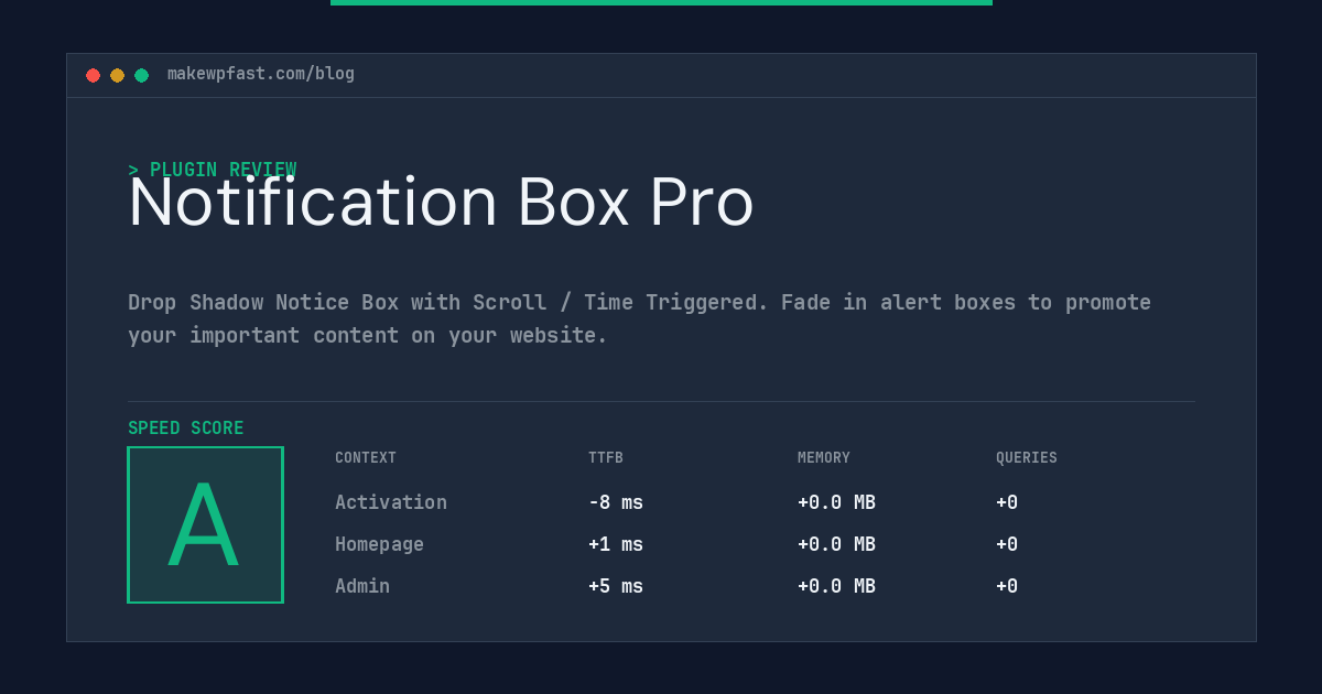 Notification Box Pro - MakeWPFast