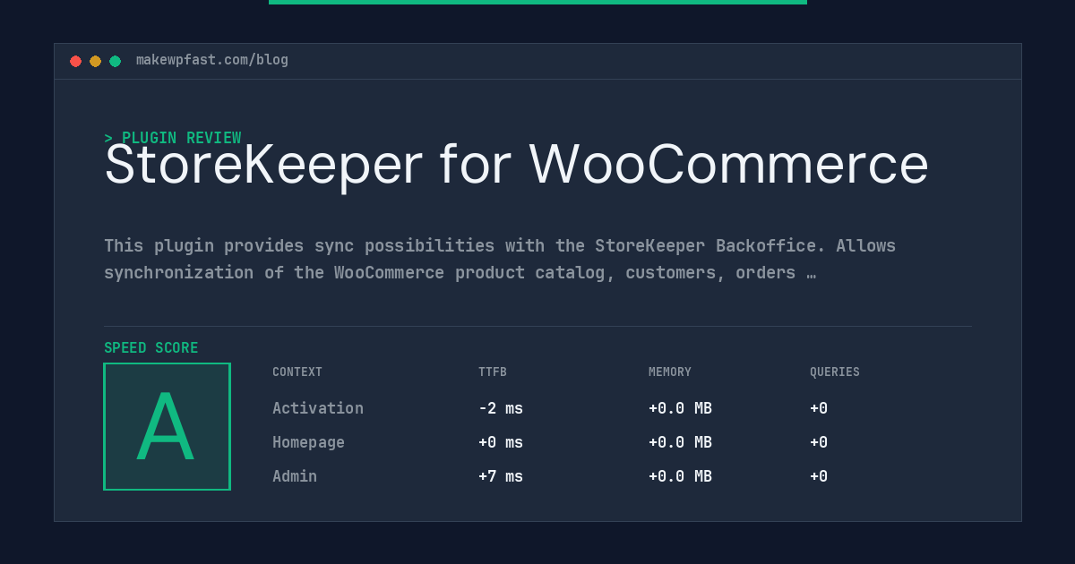 StoreKeeper for WooCommerce - MakeWPFast