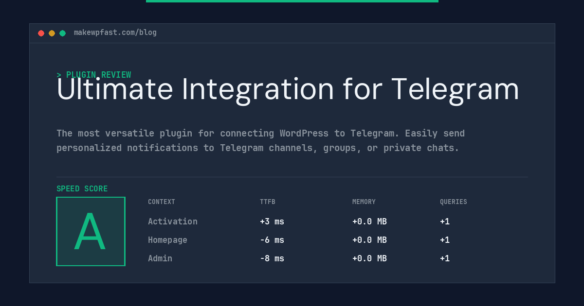 Ultimate Integration for Telegram - MakeWPFast