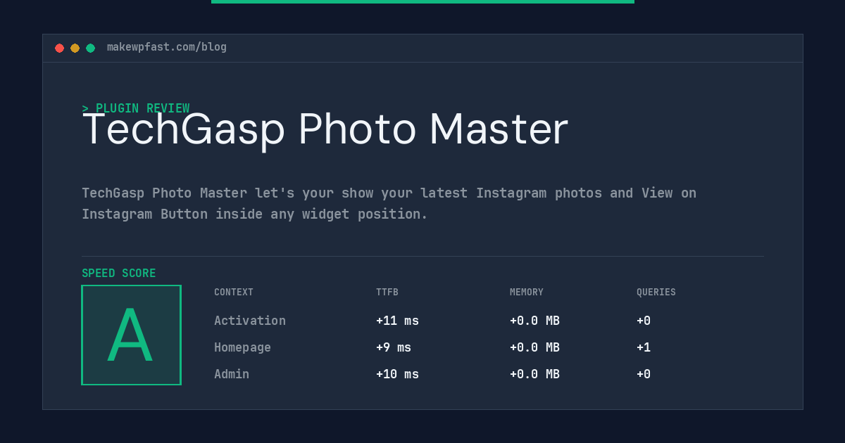 TechGasp Photo Master - MakeWPFast