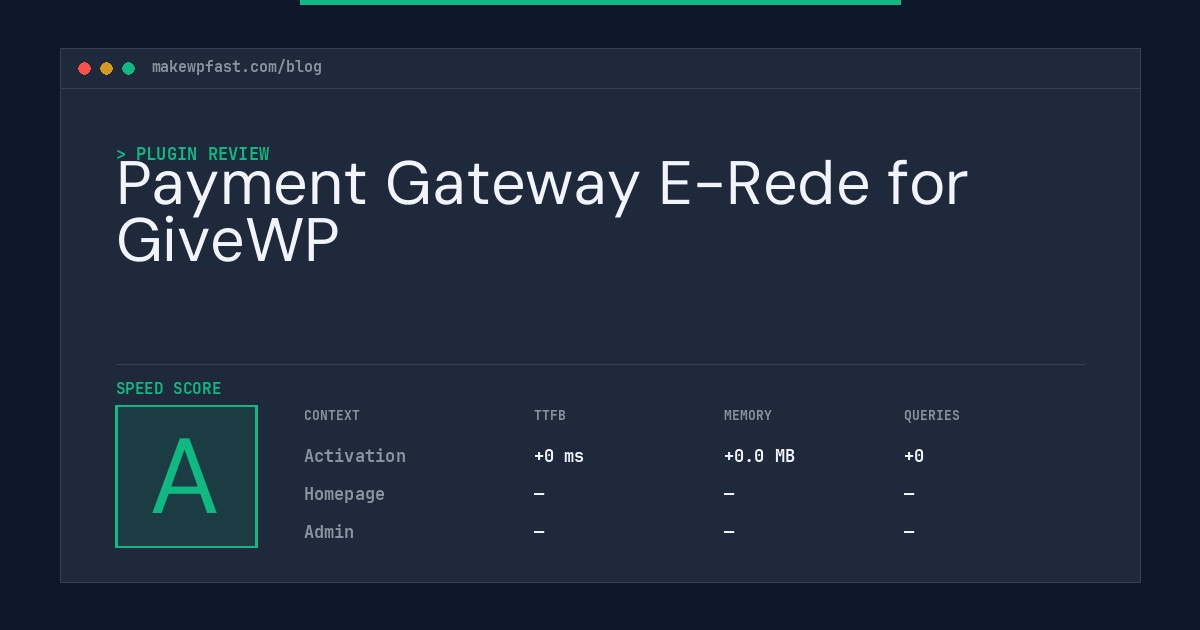 Payment Gateway E-Rede for GiveWP - MakeWPFast