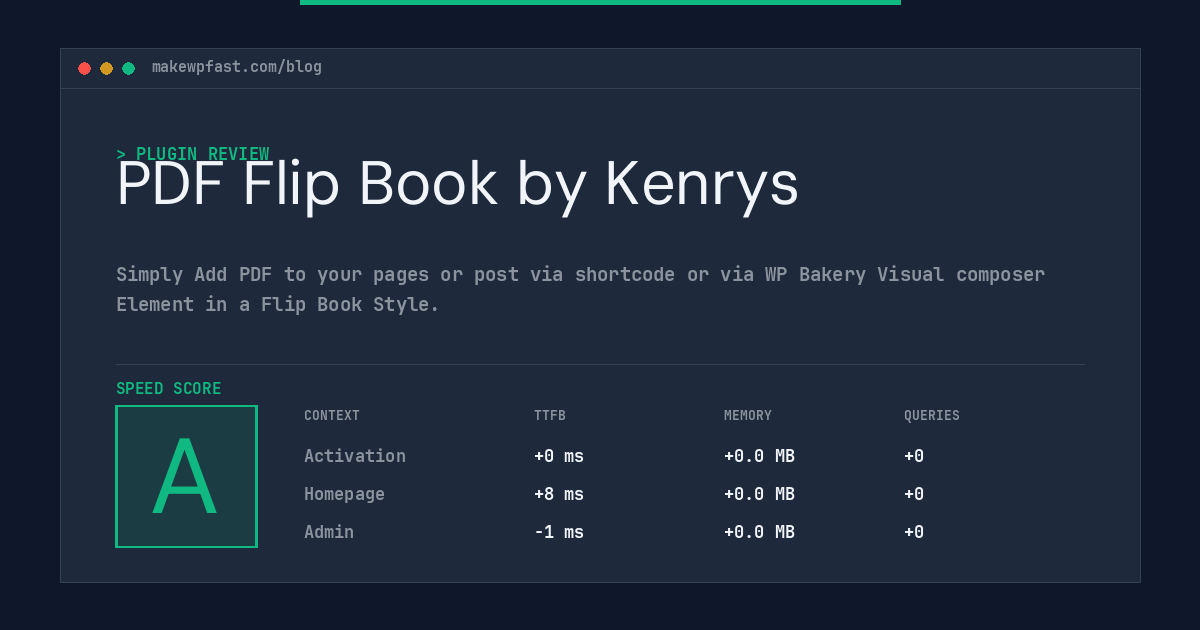 PDF Flip Book by Kenrys - MakeWPFast