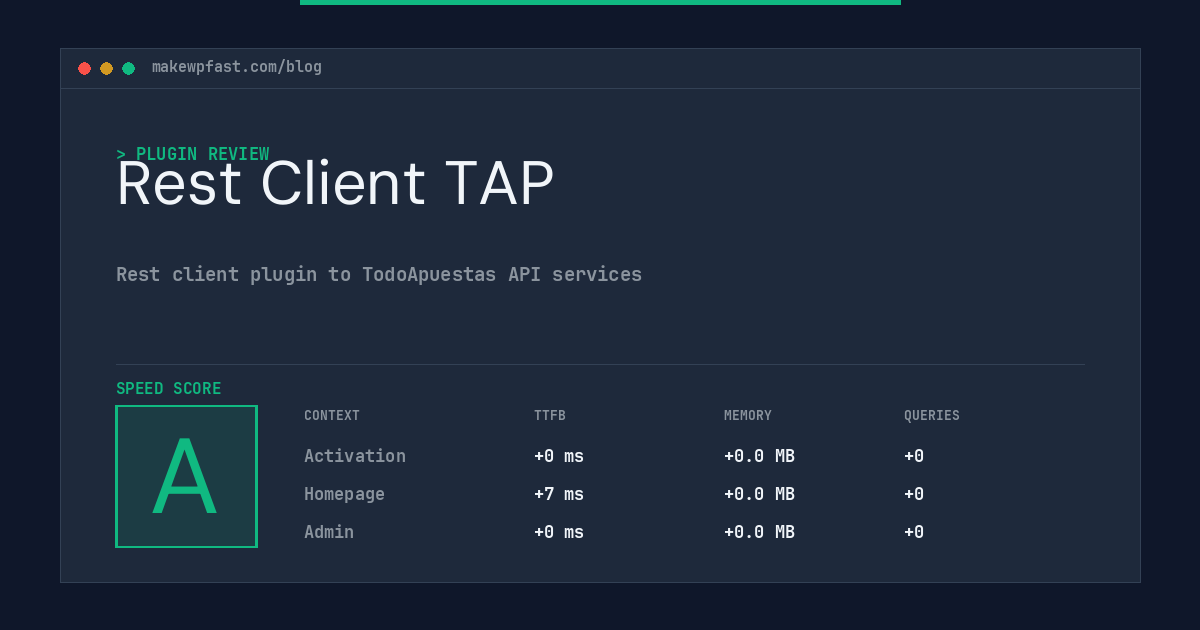 Rest Client TAP - MakeWPFast