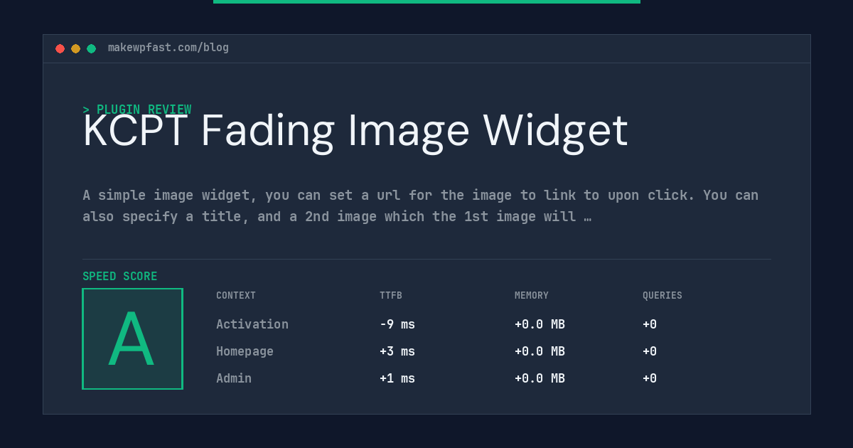 KCPT Fading Image Widget - MakeWPFast