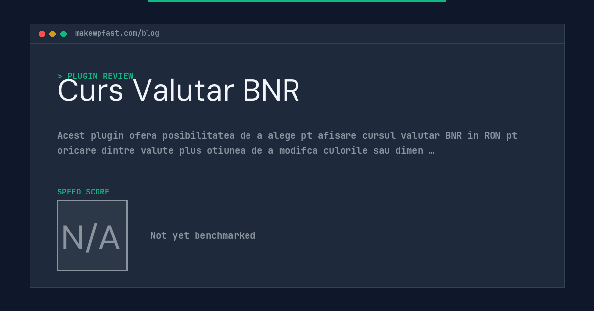 Curs Valutar BNR - MakeWPFast
