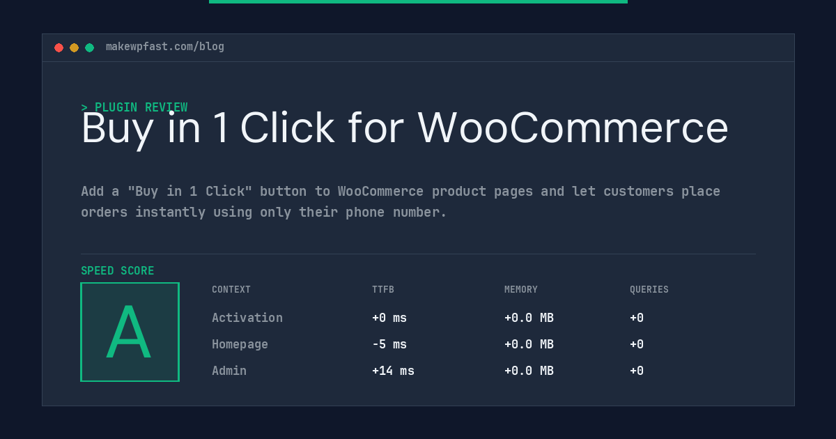 Buy in 1 Click for WooCommerce - MakeWPFast