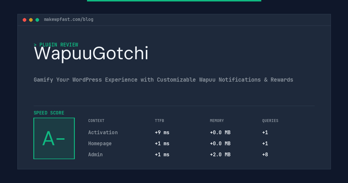 WapuuGotchi - MakeWPFast