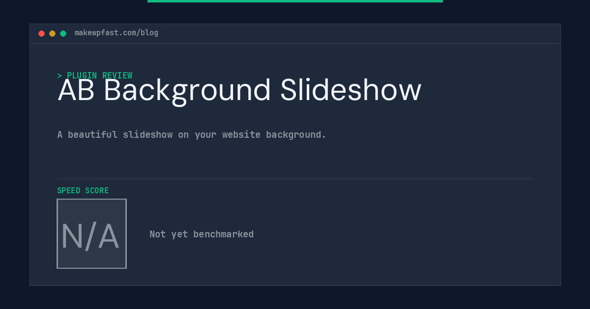 AB Background Slideshow - MakeWPFast