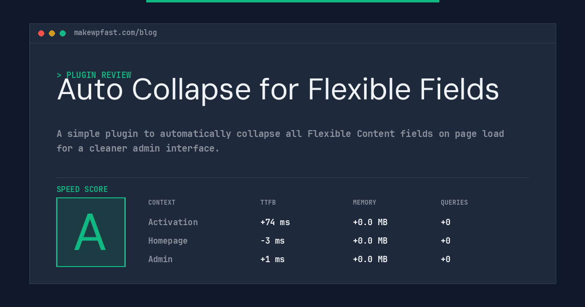 Auto Collapse for Flexible Fields - MakeWPFast