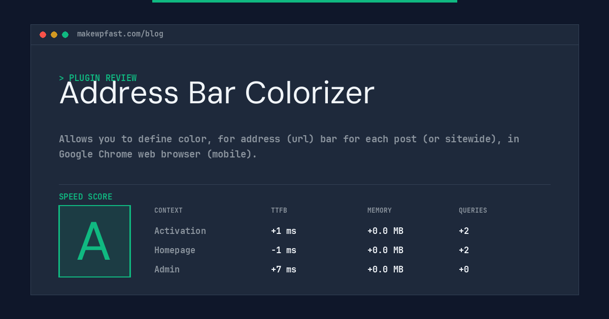 Address Bar Colorizer - MakeWPFast