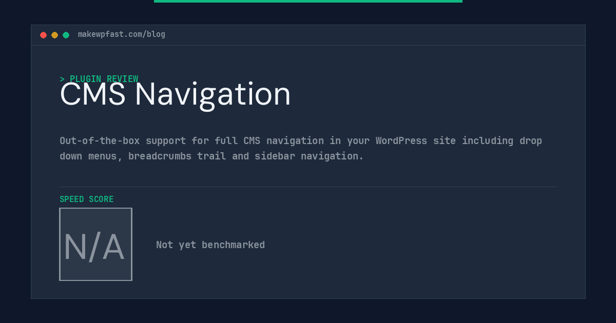CMS Navigation - MakeWPFast