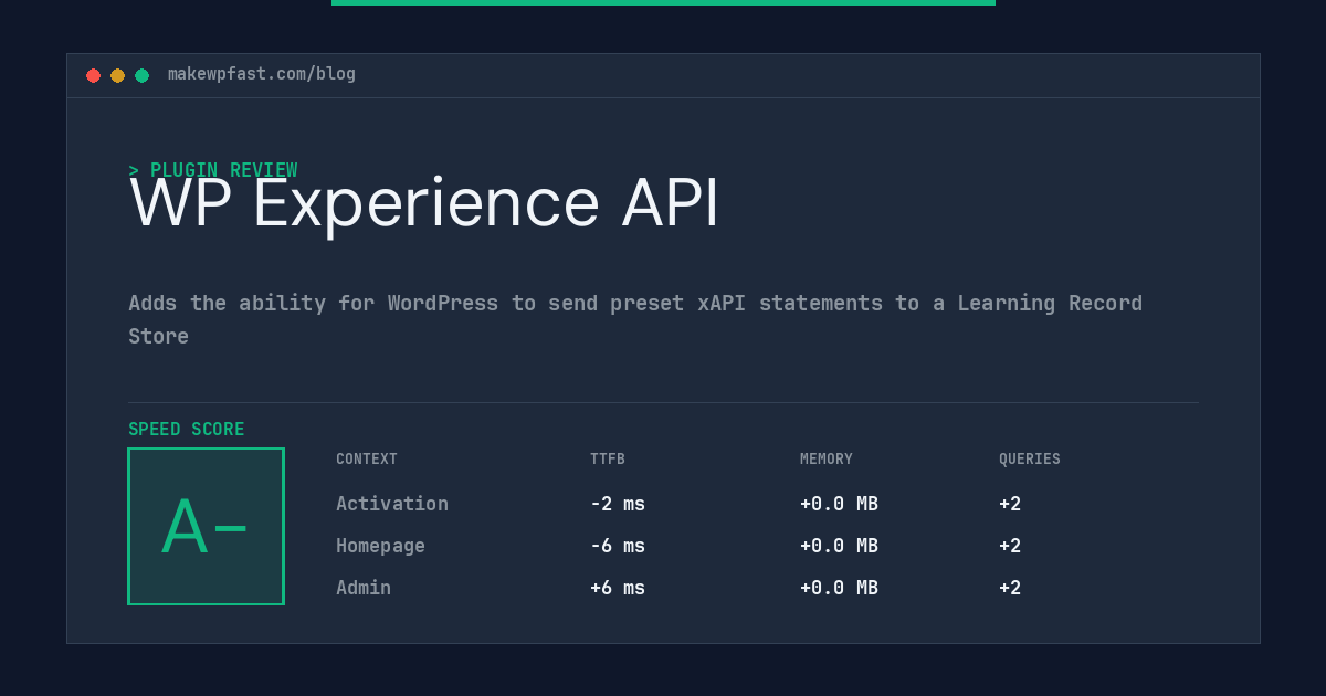WP Experience API - MakeWPFast