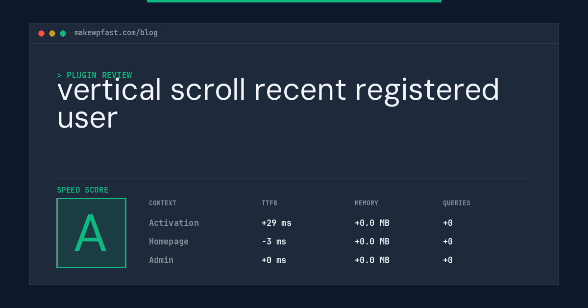 vertical scroll recent registered user - MakeWPFast