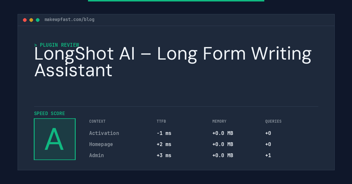 LongShot AI – Long Form Writing Assistant - MakeWPFast