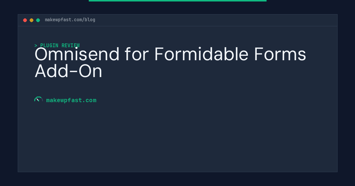 Omnisend for Formidable Forms Add-On - MakeWPFast