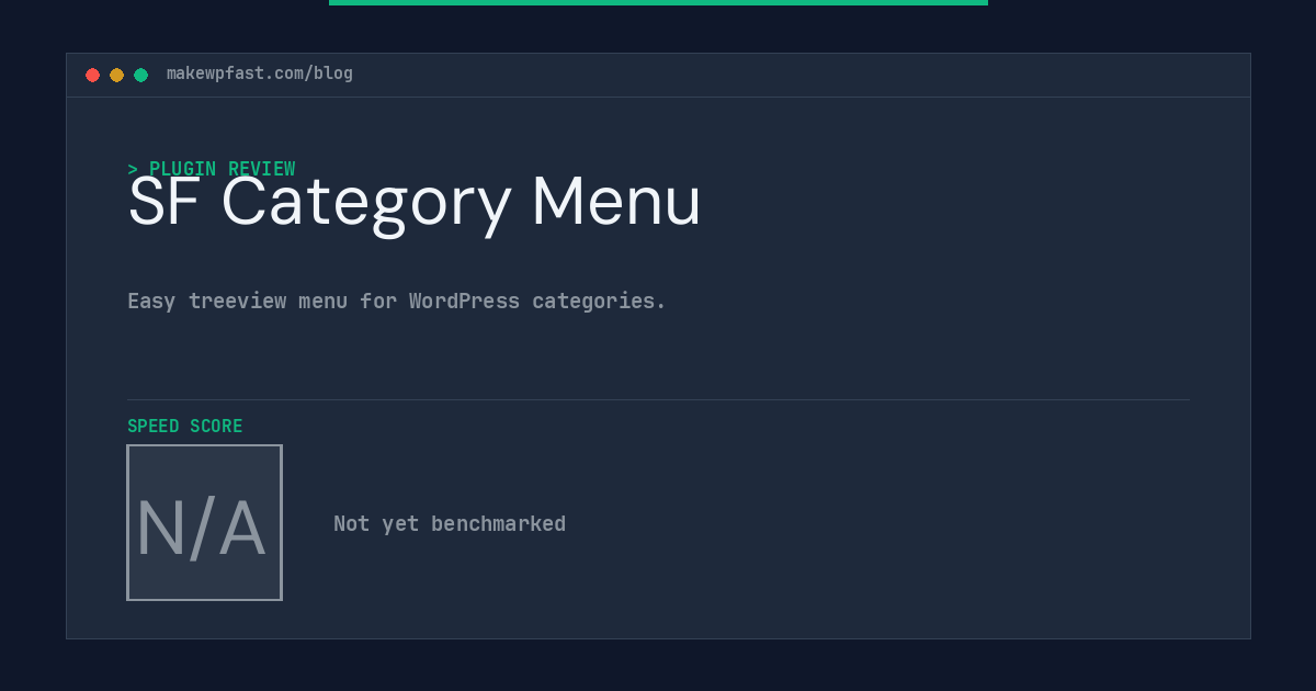 SF Category Menu - MakeWPFast