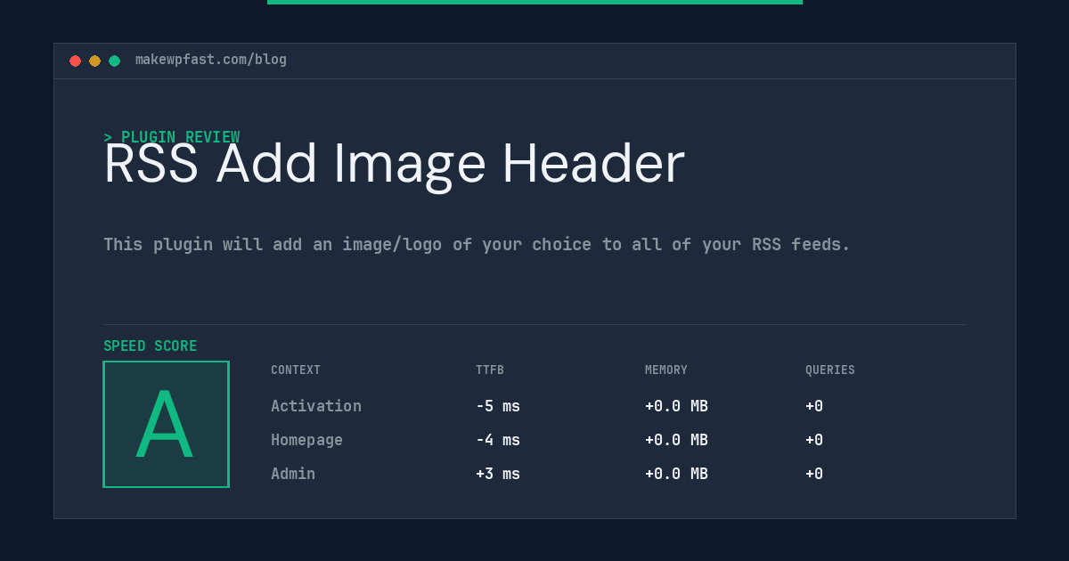 RSS Add Image Header - MakeWPFast