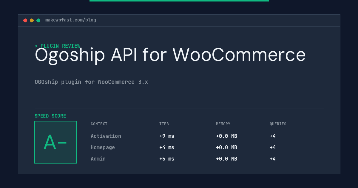 Ogoship API for WooCommerce - MakeWPFast
