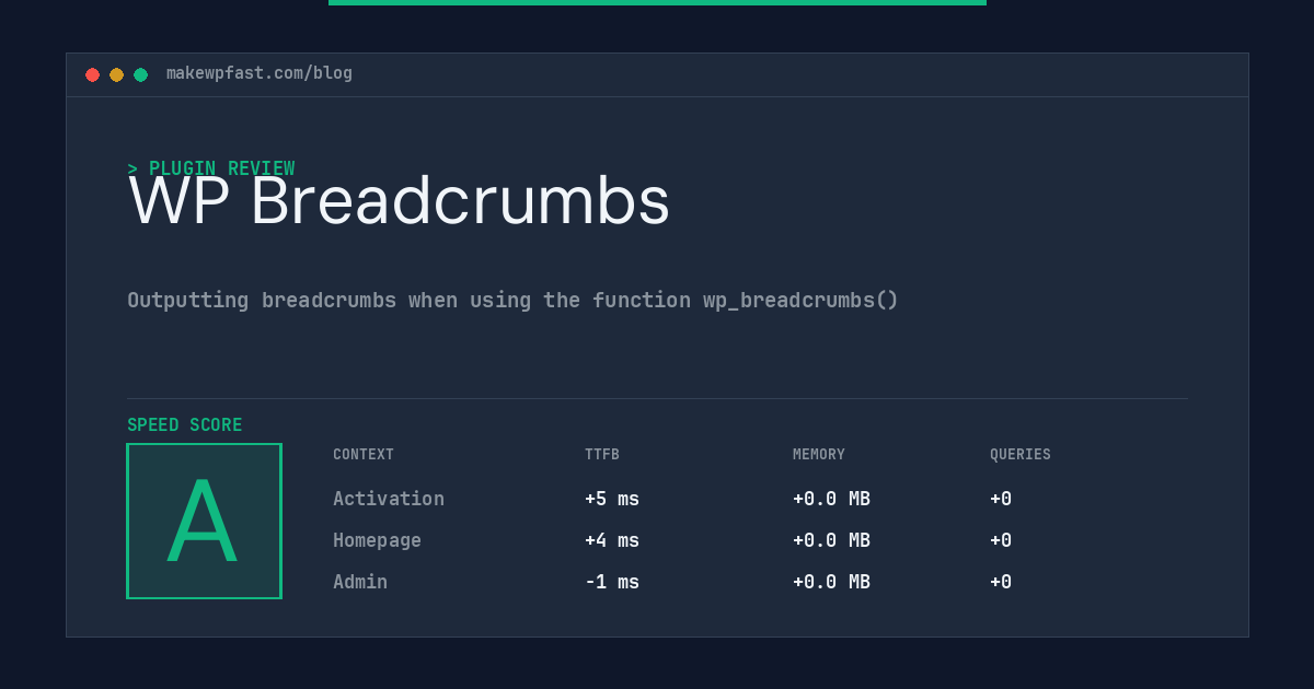 WP Breadcrumbs - MakeWPFast