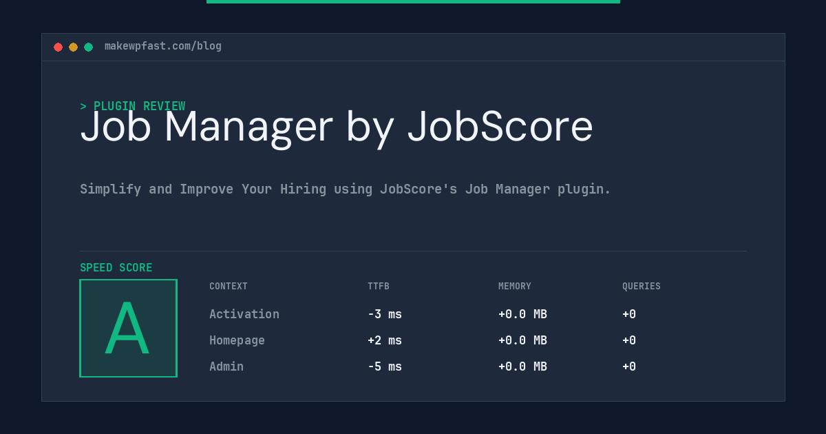Job Manager by JobScore - MakeWPFast