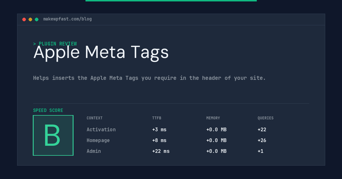 Apple Meta Tags - MakeWPFast