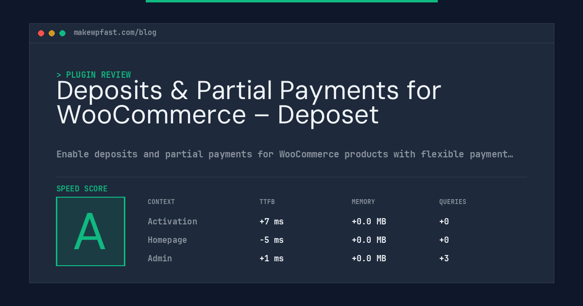 Deposits & Partial Payments for WooCommerce – Deposet - MakeWPFast