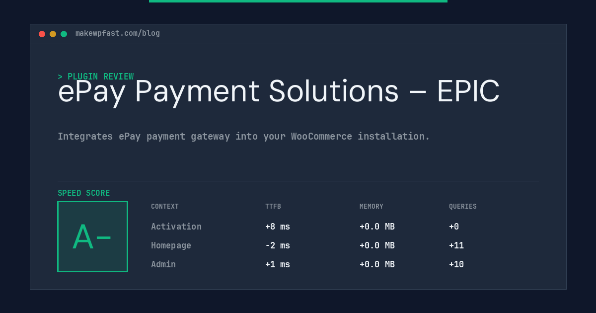 ePay Payment Solutions – EPIC - MakeWPFast