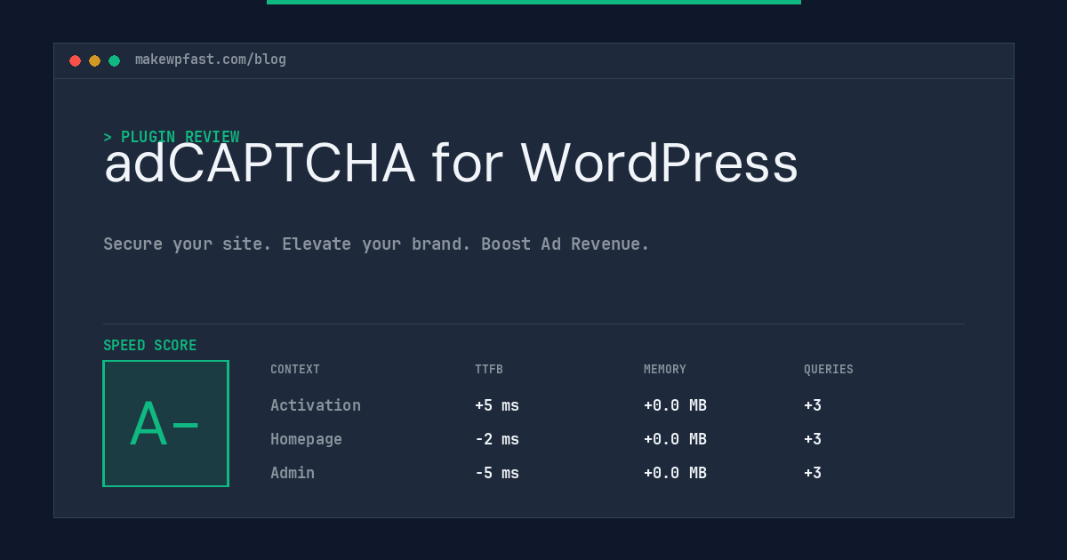 adCAPTCHA for WordPress - MakeWPFast