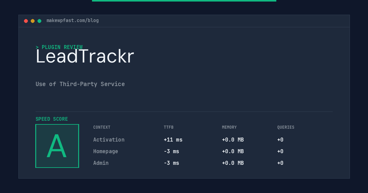LeadTrackr - MakeWPFast