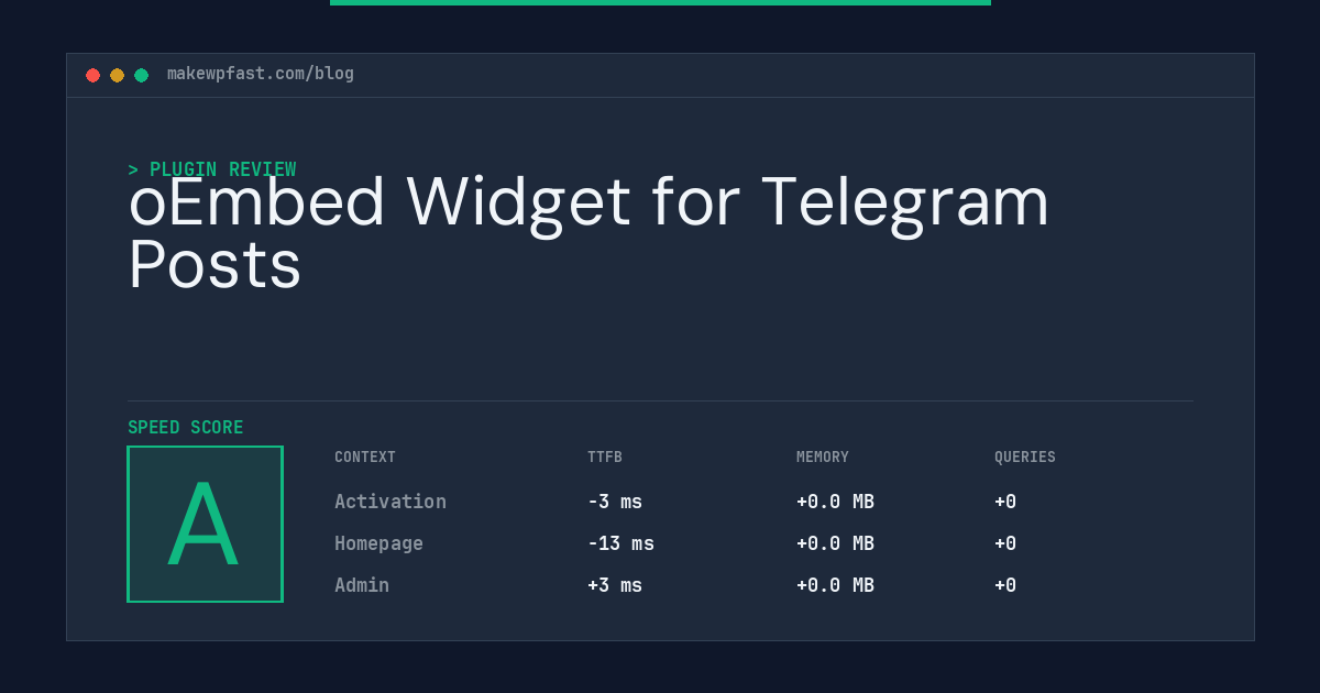 oEmbed Widget for Telegram Posts - MakeWPFast