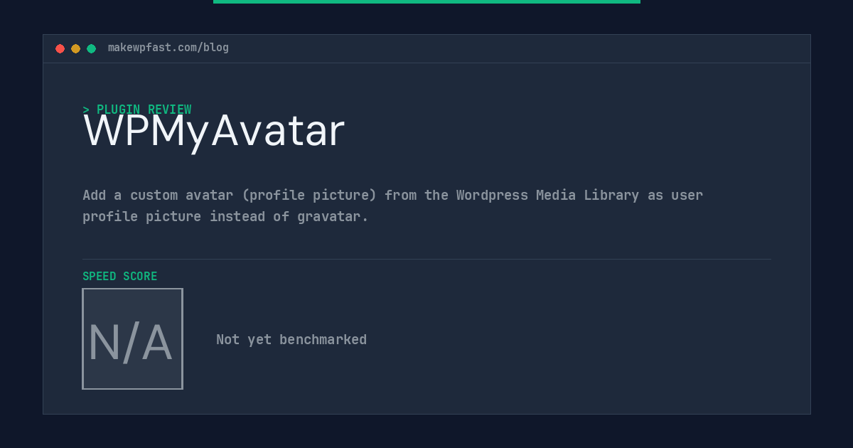 WPMyAvatar - MakeWPFast