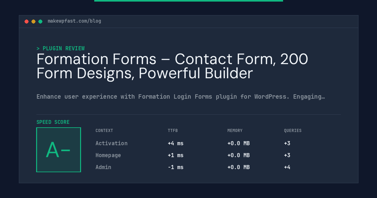 Formation Forms – Contact Form, 200 Form Designs, Powerful Builder - MakeWPFast