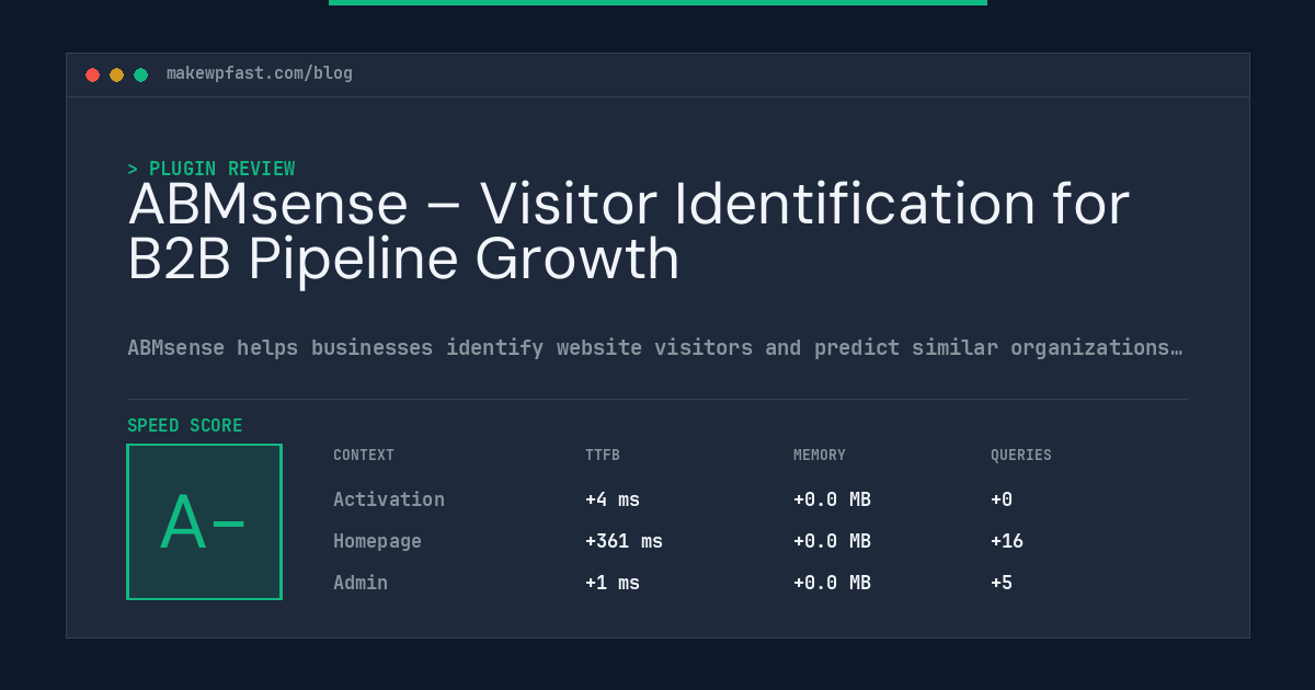 ABMsense – Visitor Identification for B2B Pipeline Growth - MakeWPFast