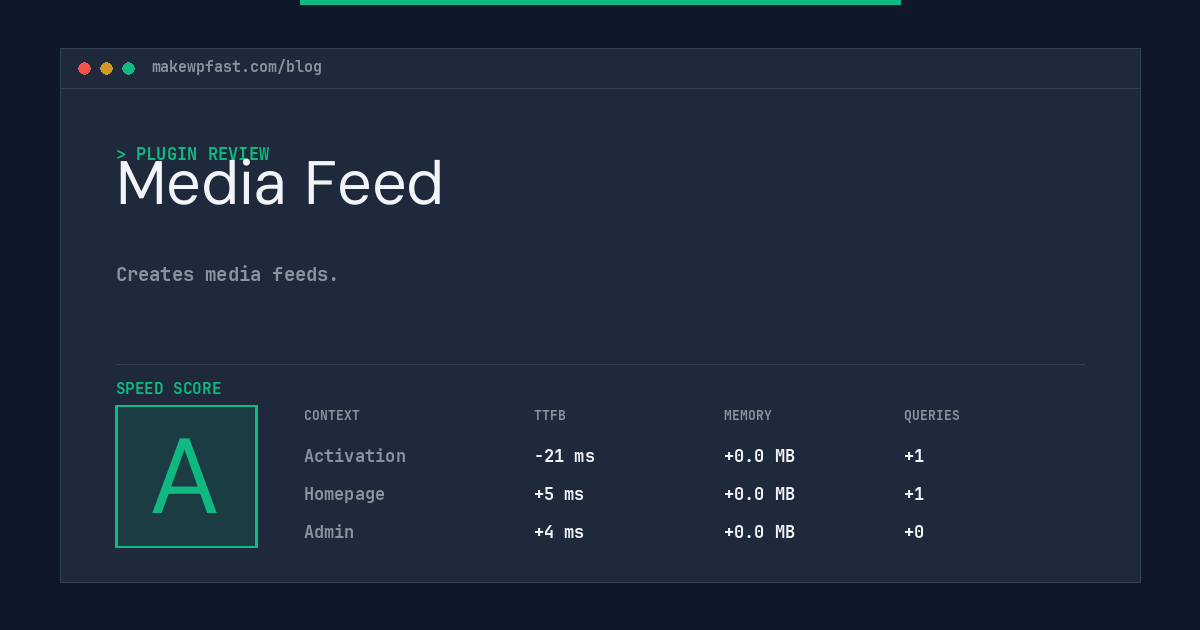 Media Feed - MakeWPFast