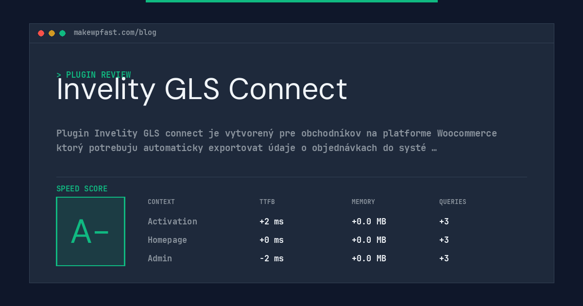 Invelity GLS Connect - MakeWPFast